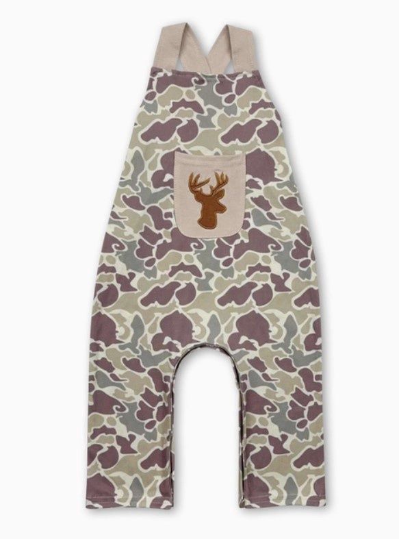 Camo Embd Deer Overalls