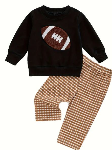 Black Brown French Knot Football Set