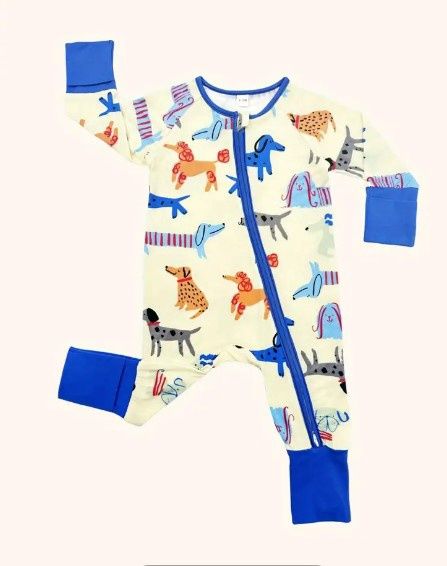 Blue Puppy Bamboo Zippy
