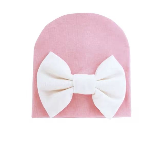 Knit Baby Hat w/ Bow