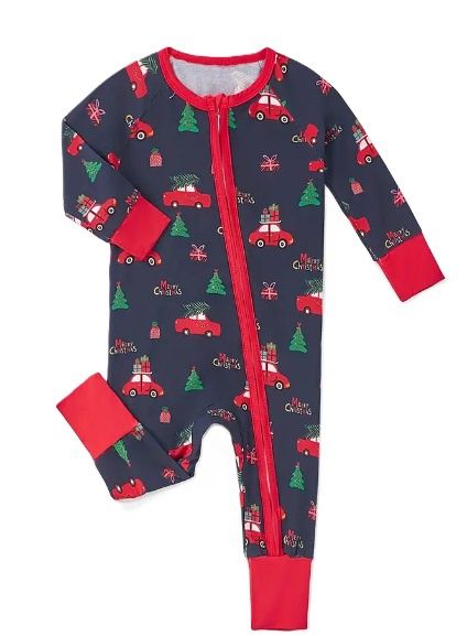 Navy Truck Christmas Bamboo Zippy