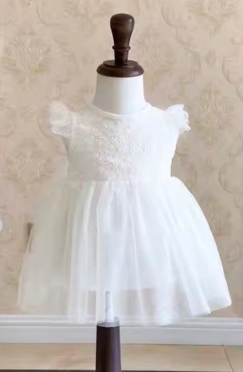 Lace &amp; Tule Christening Dress