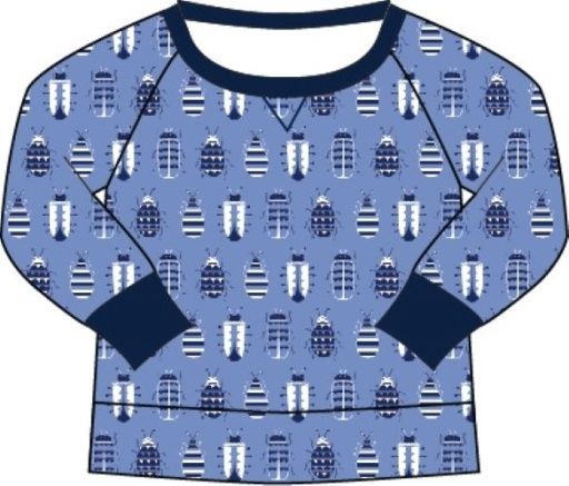 Cassidy Comfy Crewneck Boys FT, Size: 4T, Season: 25SP, Colour: Snug as a Bug/Nantucket Navy