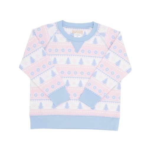 Smitty Sweatshirt, Colour: Fairisle Flurries (Pink)/Beale Street Blue, Season: 24FA, Size: 6