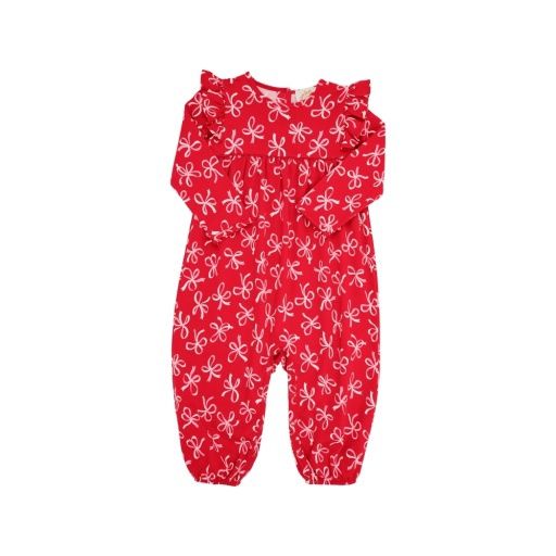Leigh Ann Angel Sleeve Romper- Bustling Bows, Size: 18/24M