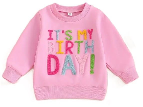 It&#39;s My Birthday French Knot Sweatshirt