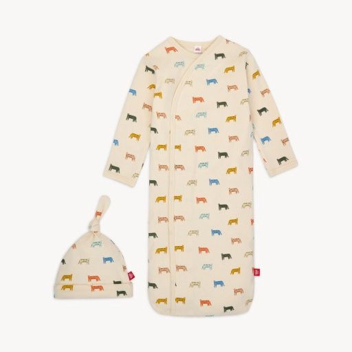 LE TIGRE ORGANIC COTTON GOWN+HAT