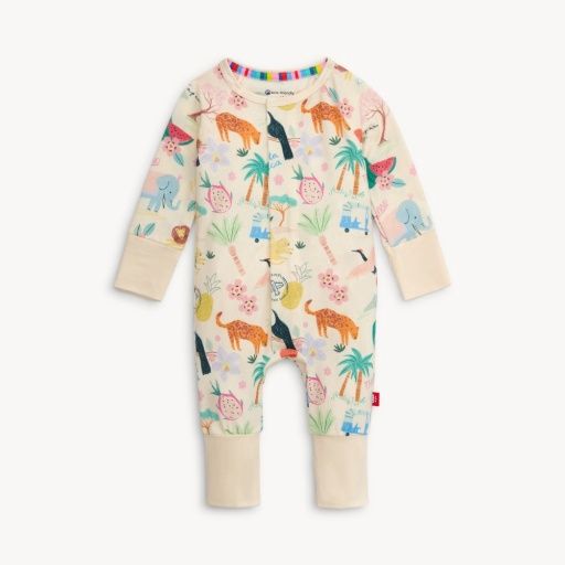 Wanderlust Wildlife Bamboo Coverall, Size: 6-9M, Colour: WANDW, Season: S25