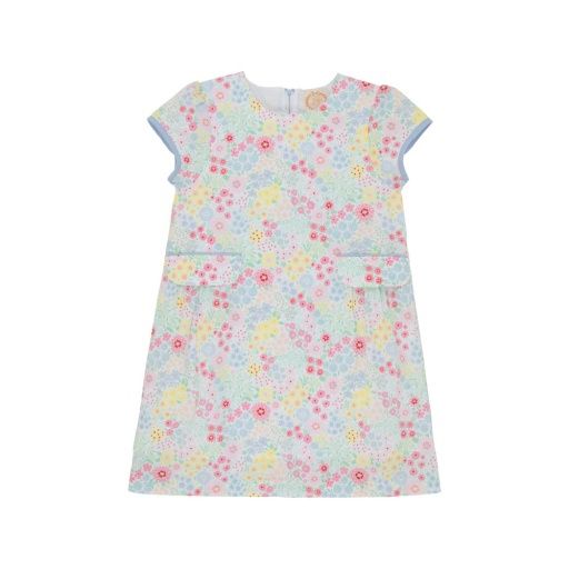 Betts Bow Dress - Broadcloth, Size: 8, Colour: Merry Little Meadow/Beale Street Blue