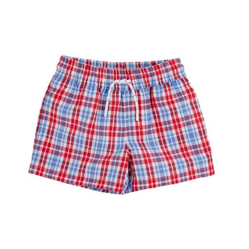 Tortola Swim Trunks, Colour: Lawn Party Plaid, Season: 25SP, Size: 4T