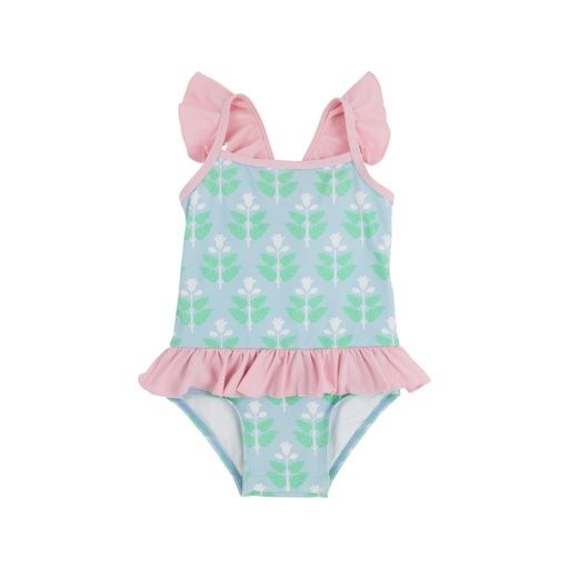 St. Lucia Swimsuit, Size: 3T, Colour: Hanover Hand Block (Buckhead Blue)/Palm Beach Pink, Season: 25SP