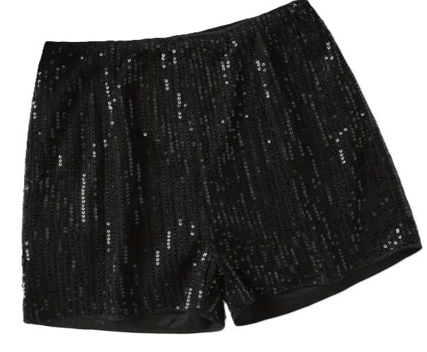 Black Sequin Short
