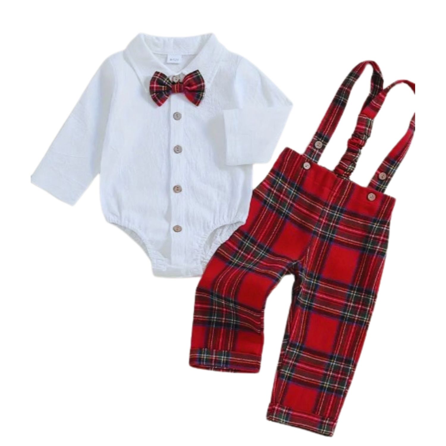 Tartan Plaid Boy Long Pant Set