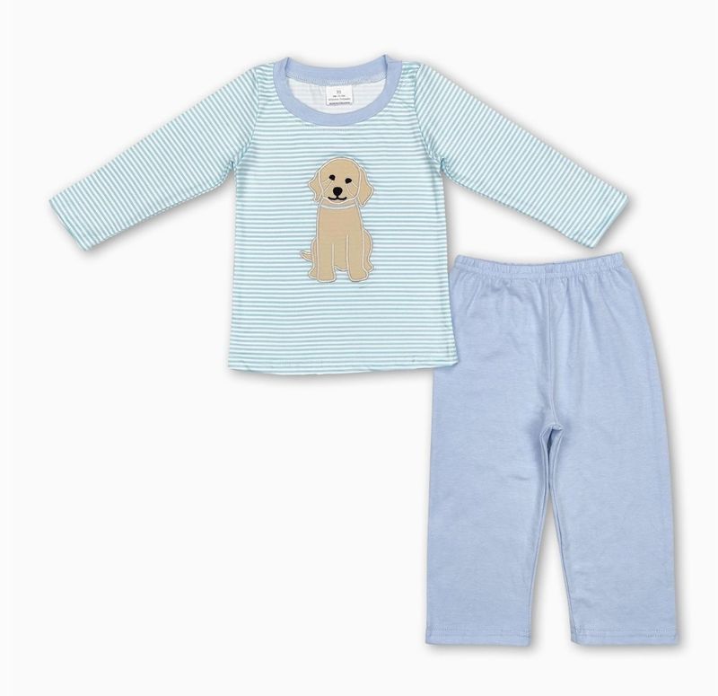 Aqua Stripe Boy Puppy