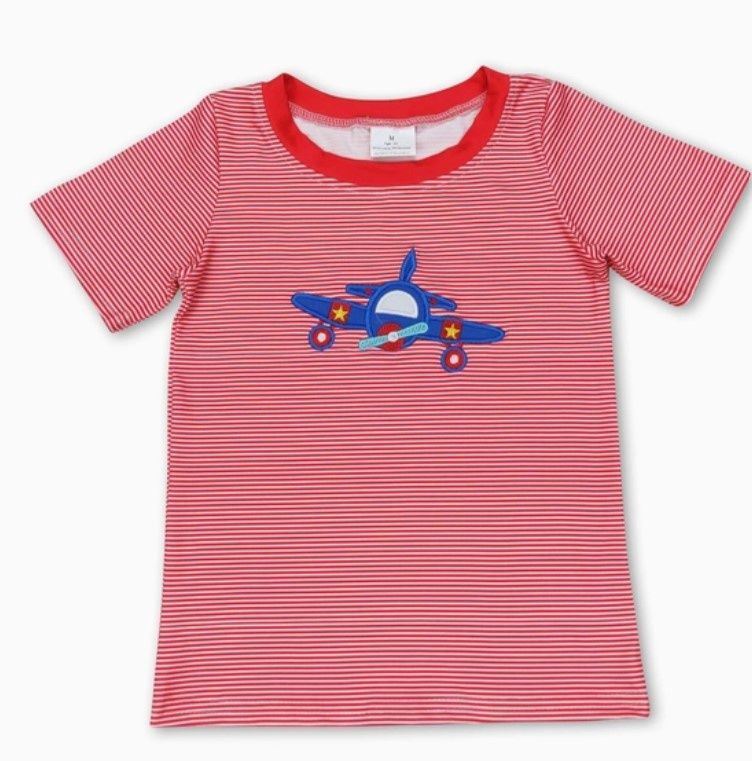 Red Stripe Airplane Set