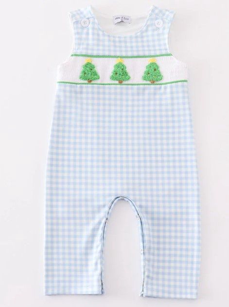 Blue Gingham French Knot Christmas Tree Jon Jon