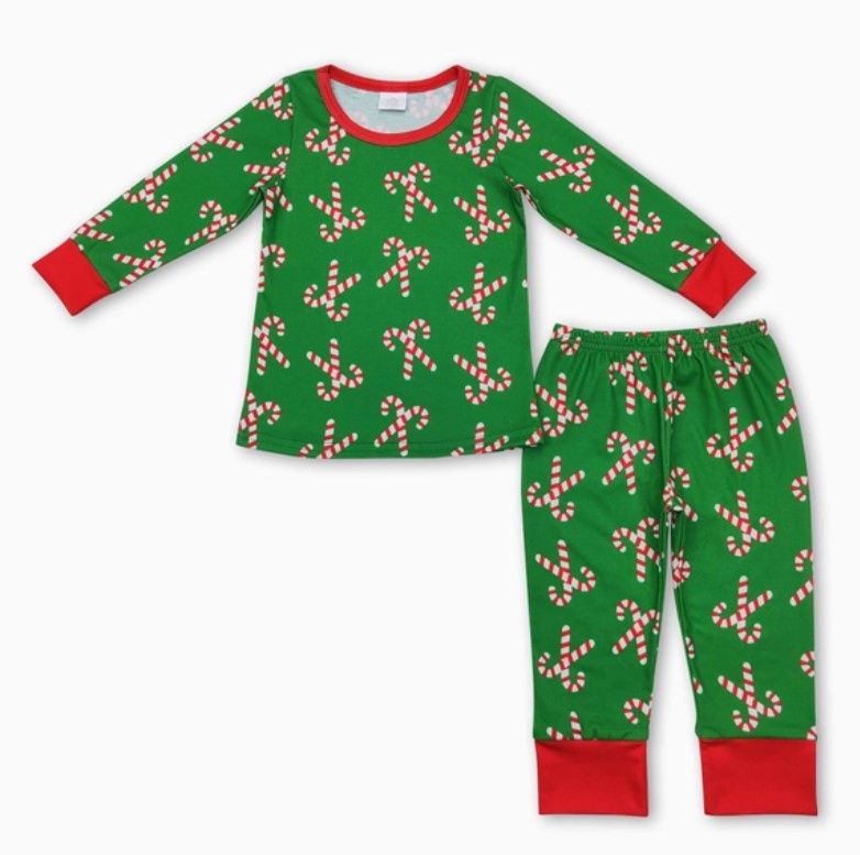 Green Candy Cane PJs