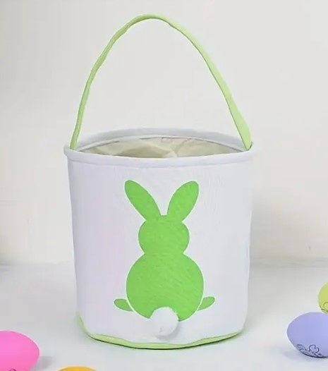 Bunny Poof Easter Basket w/monogram