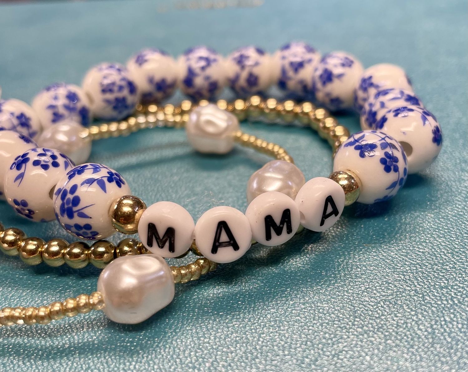 Chinoiserie Stacked Bracelets, Colour: Mama