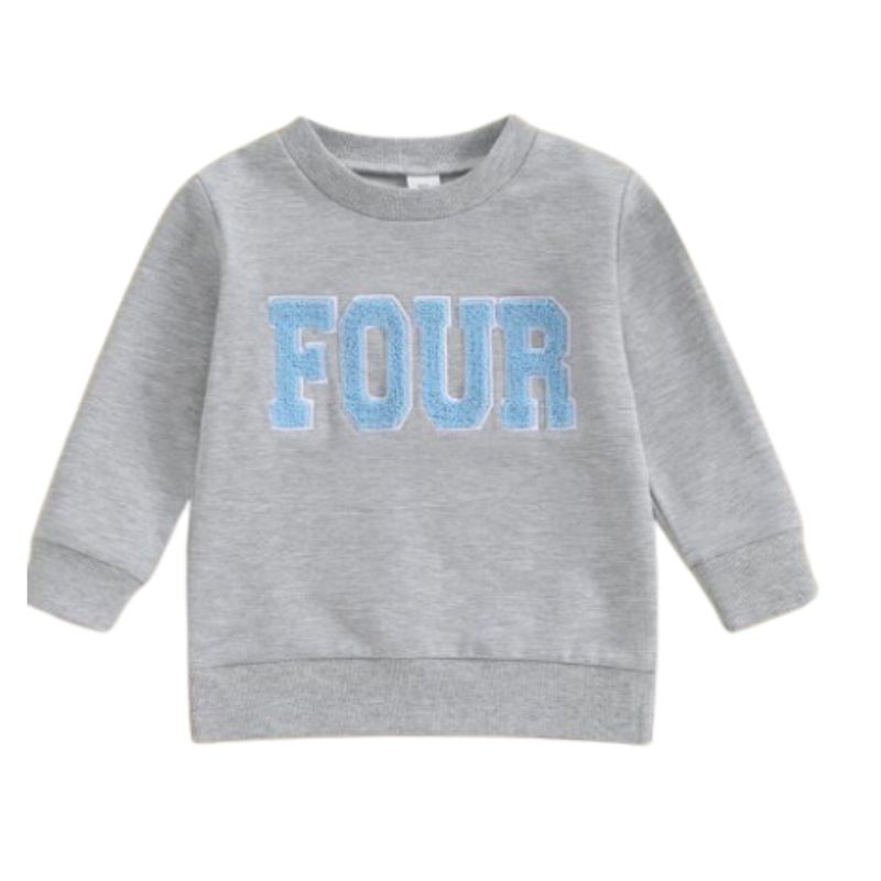 Boys Four Chenille Patch Sweatshirt