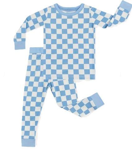 Blue Bamboo Check Set