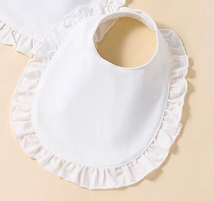Cotton Bib White Ruffles