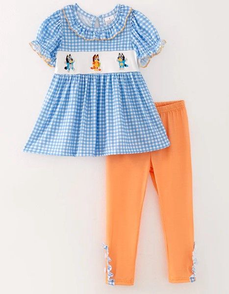Bluey Embroidered Legging Set