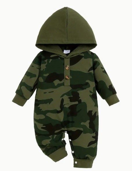 Camo Hooded Romper