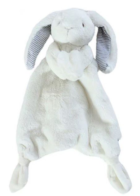Cream Lovie Bunny Grey/Black Stripe Ears