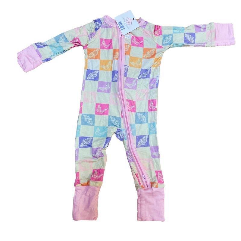 Butterfly Squares Bamboo Zippy