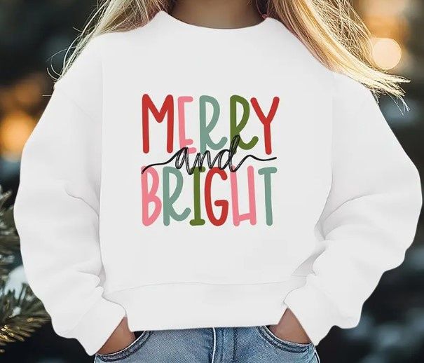 Merry &amp; Bright Mom Sweatshirt