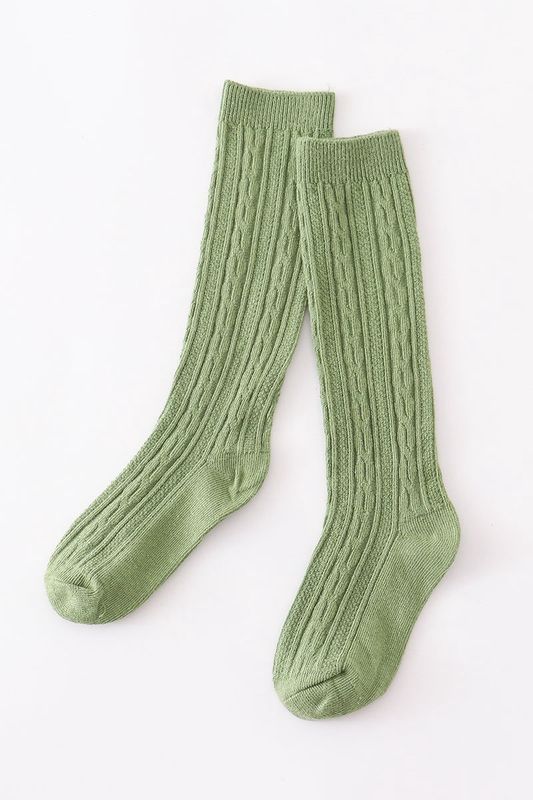 Knit Sage Knee High Socks