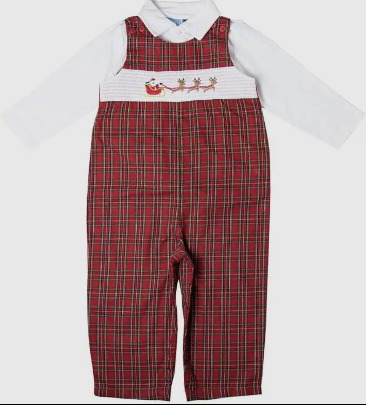 Smocked Tartan Long All Set