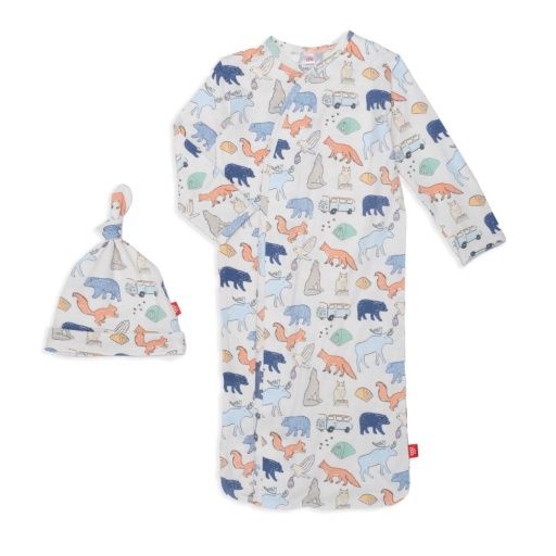 RV There Yet Gown &amp; Hat, Size: NB - 3M, Colour: RVTHR, Season: F24