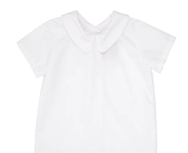 Short Sleeve Peter Pan Short Sleeve- Worth Ave. White Broadcloth