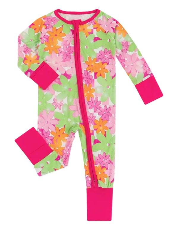 Hot Pink Daisy Bamboo Zippy