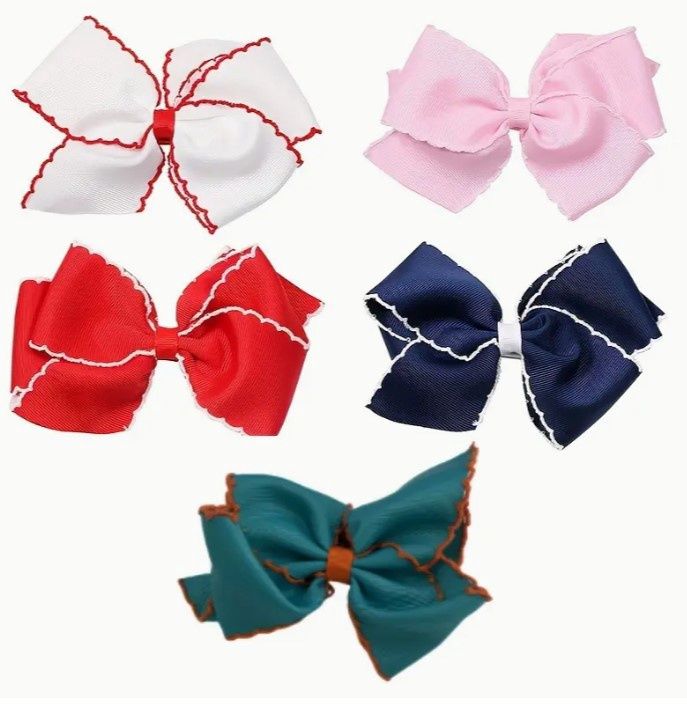 5 Inch Picot Trim Bow