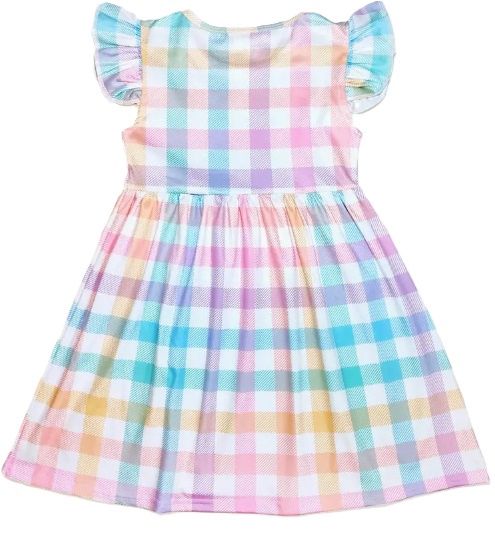Casual Pastel Plaid Dress