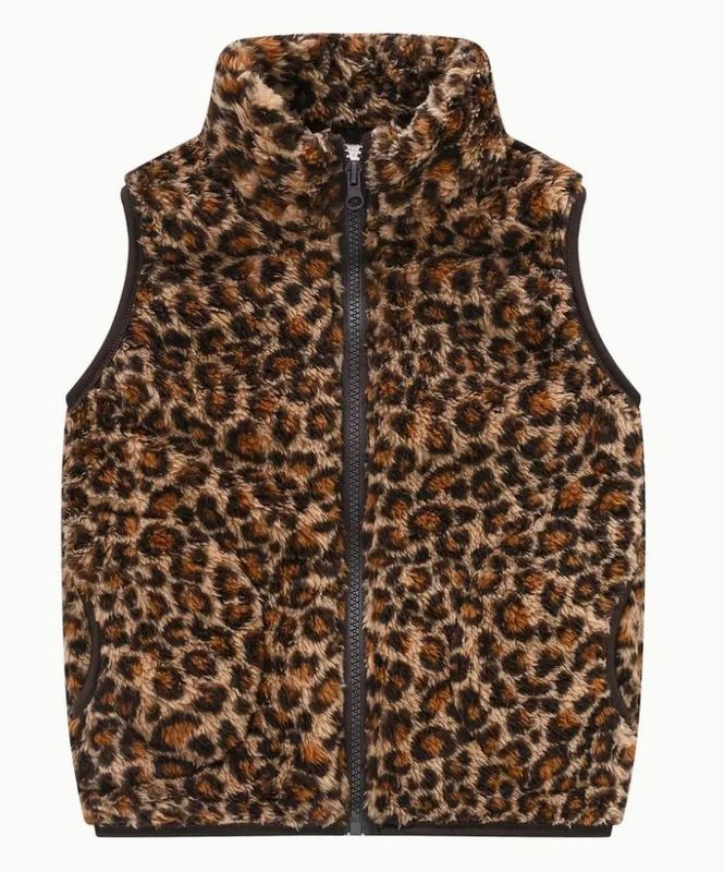 Cheetah Fleece Vest