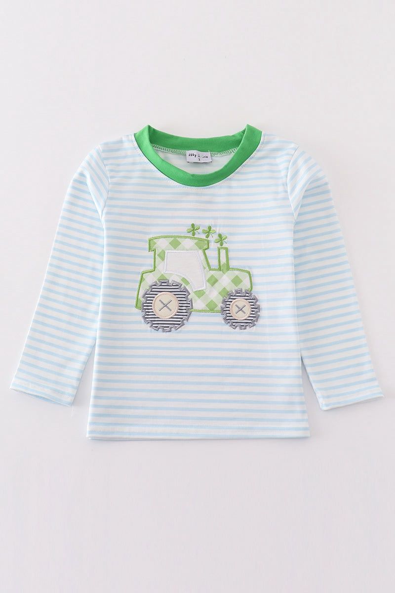 Green Tractor Clover LS T Shirt