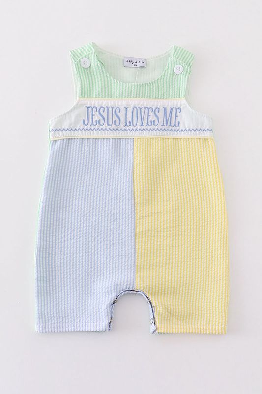 Seersucker Jesus Loves Me John John