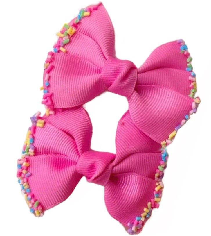 Sprinkle Bow Clips