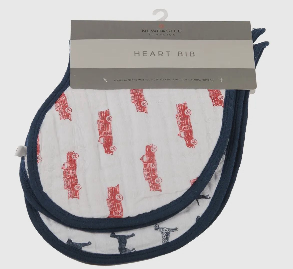 Muslin Burp Cloth Set, Colour: Fire Trucks