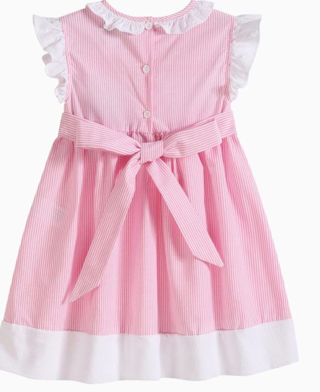 Smocked Big Sister Pink Dress