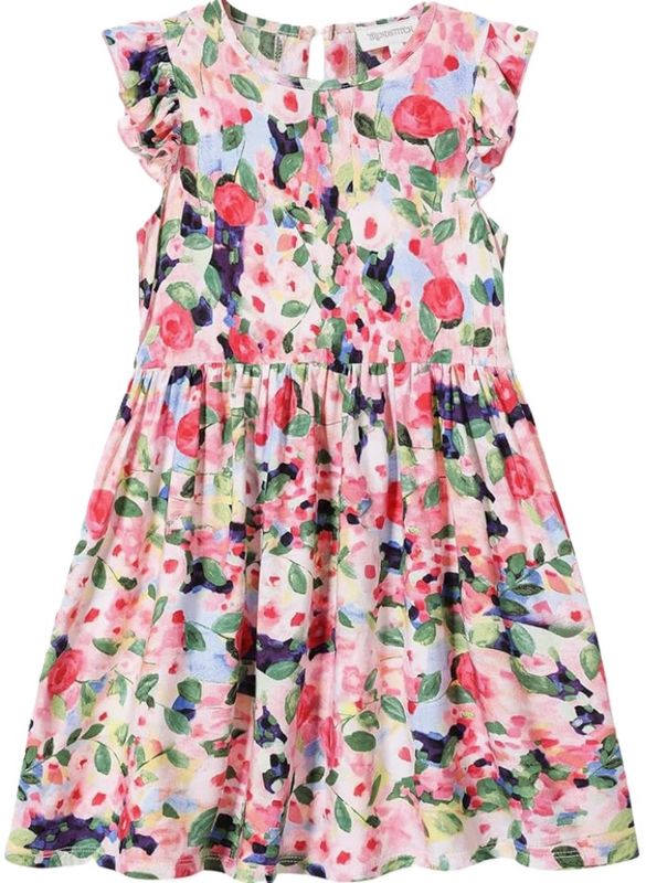 Pink Floral Big Girl Dress