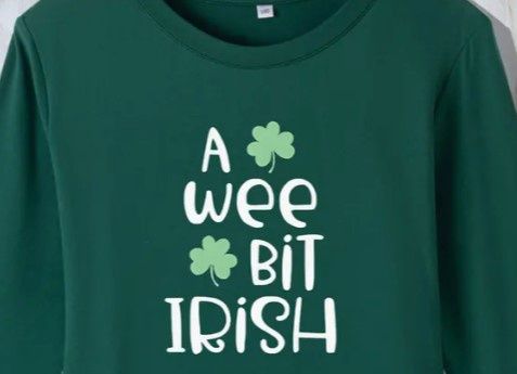 Wee Bit Irish T Shirt, Colour: Green, Size: 5/6