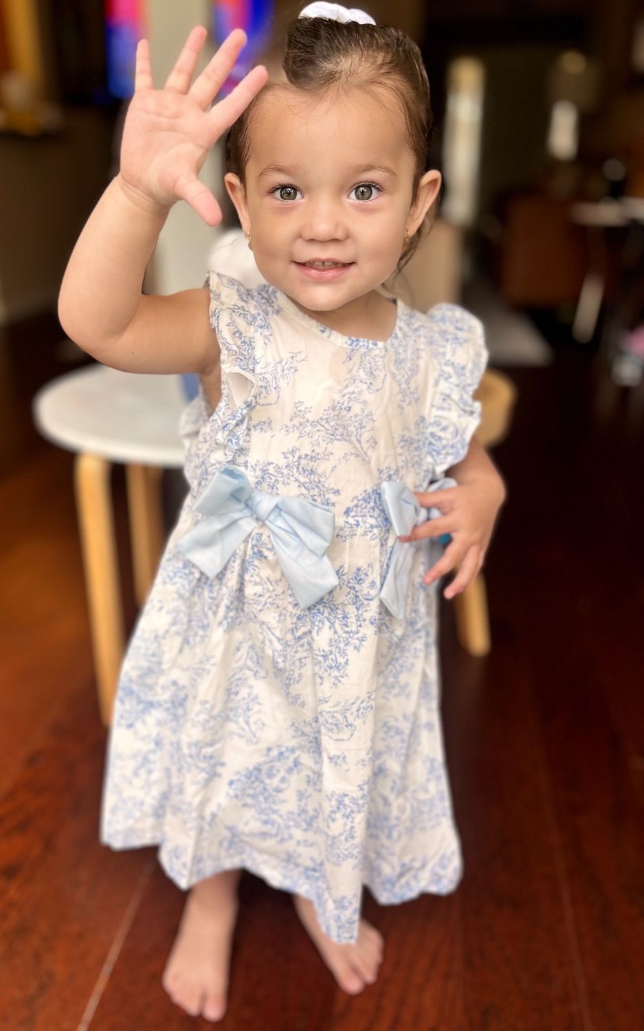 Chinoiserie Dress Side Bows, Size: 4T