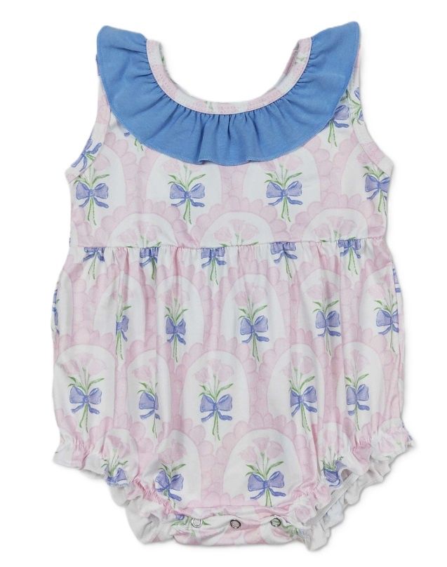 Bouquet Bow Romper, Size: 2T