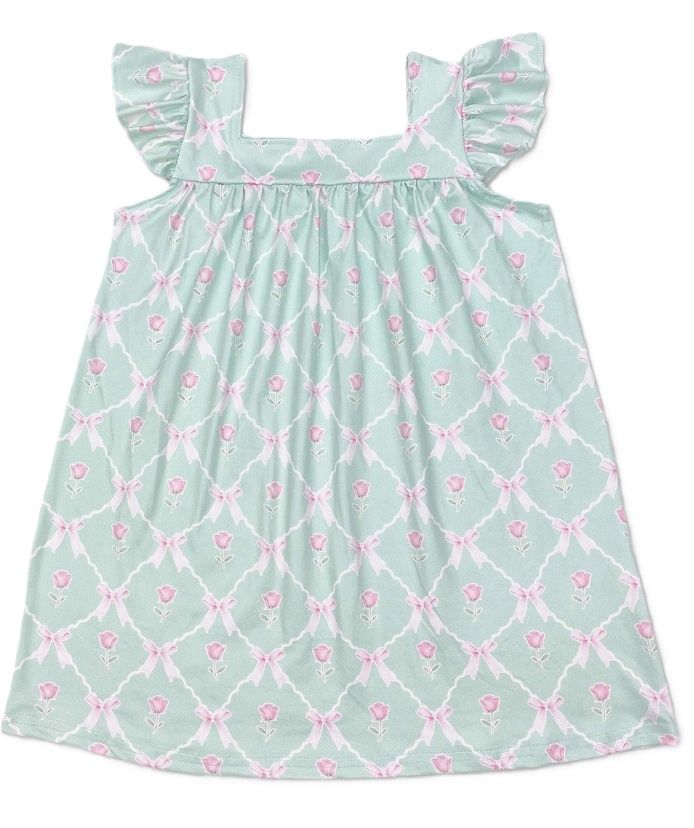 Green Bow Tie Dress, Size: 2T