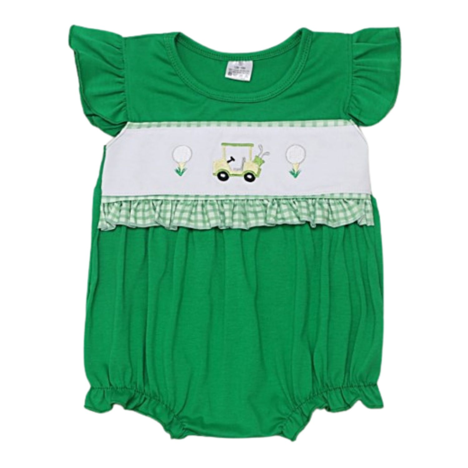 Green Golf Romper, Size: 6/12M
